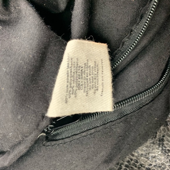 UO Ecoté Snakeskin Color Block Leather Suede Black Fringe Crossbody bag - Picture 7 of 7